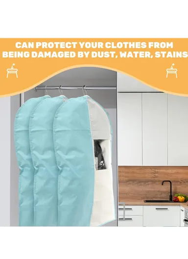 100x60cm Polyester Dust-Proof Suit Protector Cover Garment Bag With Zipper For Clothes JY2211
