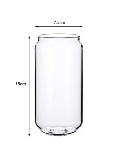 High-Quality Round Transparent Glass Cup - (D8 x H15)cm