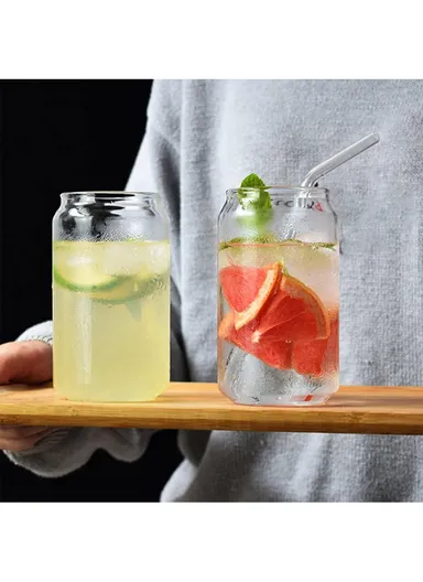 High-Quality Round Transparent Glass Cup - (D8 x H15)cm