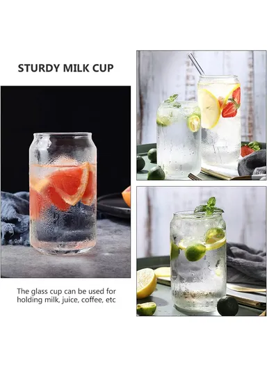 High-Quality Round Transparent Glass Cup - (D8 x H15)cm