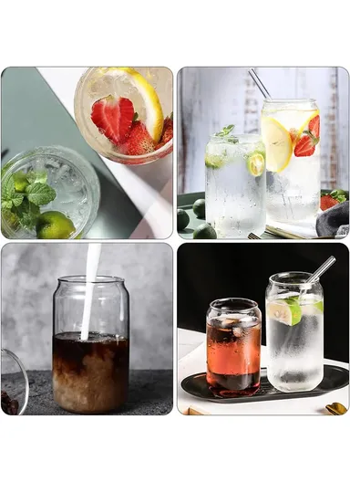 High-Quality Round Transparent Glass Cup - (D8 x H15)cm
