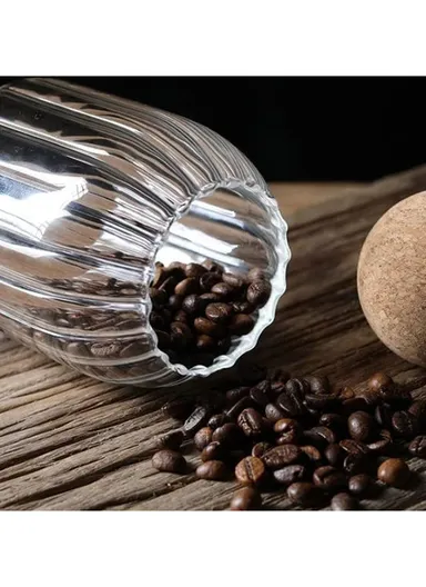 390/670/980ml Kitchen Glass Container with Cork Stopper Ball, Multi-Use Seasoning &amp; Food Storage Container