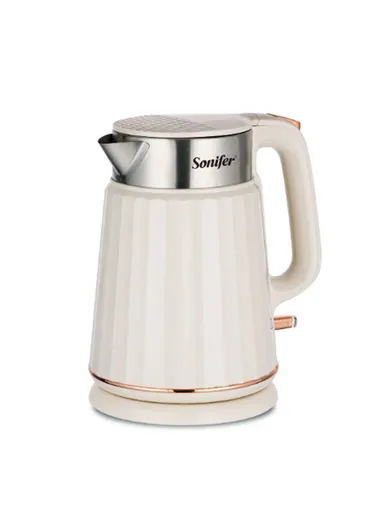 1.3L 1500W 304 Stainless Steel Electric KettleTank With Rotating Base&amp;  Auto Shut-Off SF-2112 (D15 x H20) cm