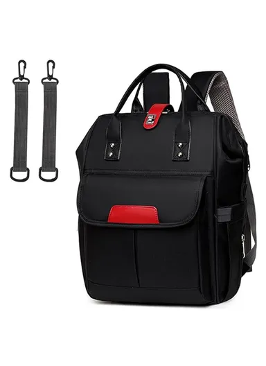  Oxford Cloth Women Baby Casual Diaper Backpack Multifunctional For Hanging On A Stroller 2160 (W26 x D16 x H40)cm