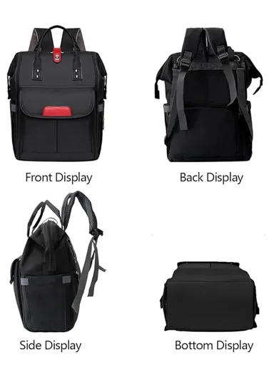  Oxford Cloth Women Baby Casual Diaper Backpack Multifunctional For Hanging On A Stroller 2160 (W26 x D16 x H40)cm