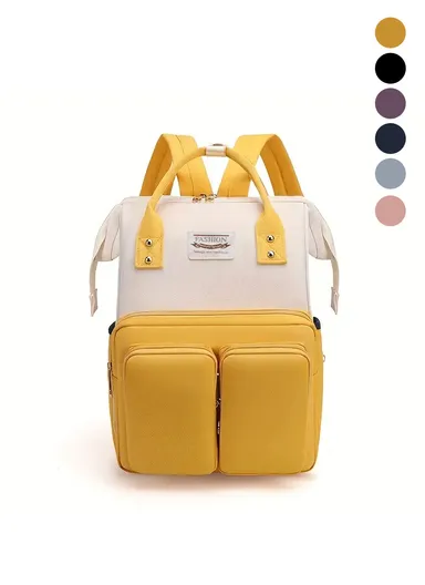 Women's Casual Diaper Backpack, Large Capacity Waterproof With Insulated Compartment 2066 (W24 x D17 x H39)cm