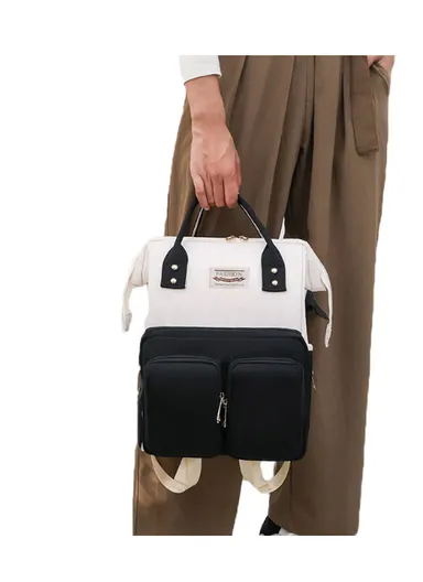 Women's Casual Diaper Backpack, Large Capacity Waterproof With Insulated Compartment 2066 (W24 x D17 x H39)cm