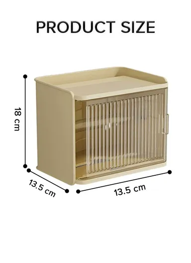 Wall-Mount Suction Toilet Paper Holder Storage Shelf Tissue Box Rack For Home Bathroom W8501 (W18 x D15 x H13.5)cm - Yellow