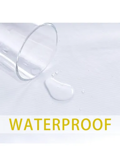 Waterproof &amp; Easy To Wash PEVA Tablecloth For Dining Table (L180 x W240)cm- White