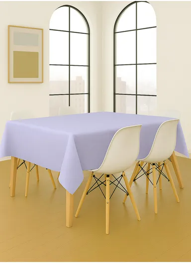 Waterproof &amp; Easy To Wash PEVA Tablecloth For Dining Table (L140 x W180)cm- Light Purple