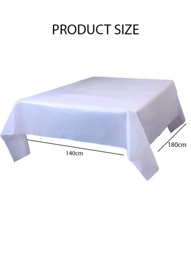 Waterproof &amp; Easy To Wash PEVA Tablecloth For Dining Table (L140 x W180)cm- Light Purple