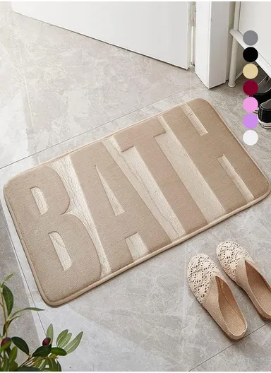 45x75cm Strong Water Absorbent Non-Slip Polyester Microfiber Bath Floor Mat 