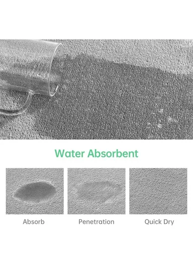 45x75cm Strong Water Absorbent Non-Slip Polyester Microfiber Bath Floor Mat 