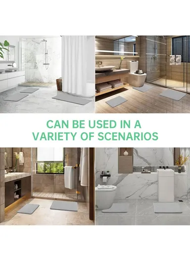 45x75cm Strong Water Absorbent Non-Slip Polyester Microfiber Bath Floor Mat 