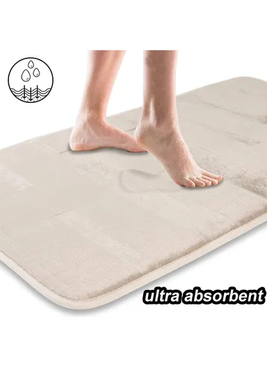 45x75cm Strong Water Absorbent Non-Slip Polyester Microfiber Bath Floor Mat 