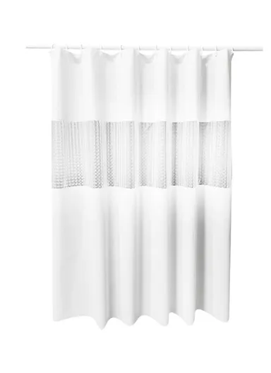 180x200cm PEVA Spliced Shower Curtain For Bathrooms - White 