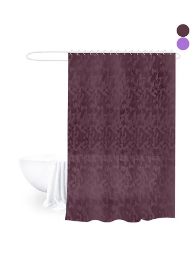 180x180cm EVA+PE 3D Leaf Pattern Shower Curtain For Bathrooms - Bordeaux