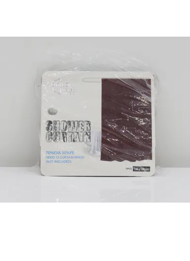 180x180cm EVA+PE 3D Leaf Pattern Shower Curtain For Bathrooms - Bordeaux