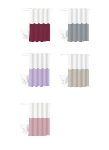 180x180cm Double Patchwork Shower Curtain For Bathrooms