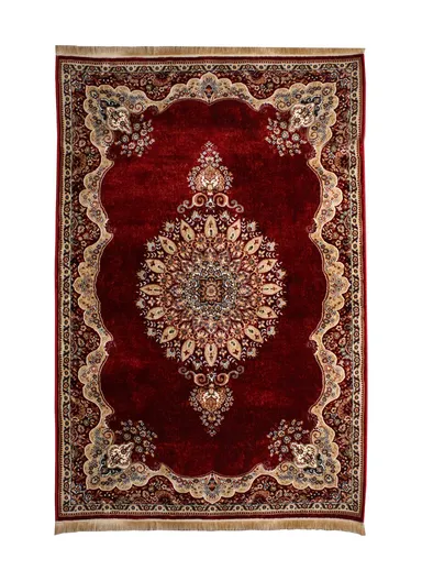 (200x280)cm Iranian Silk Carpet Unveiled - Red