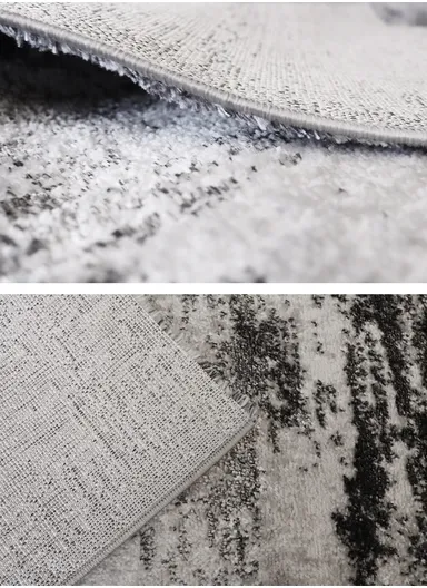 100x200cm Unveiling The Beauty Of Turkish Silk Thread Carpet - Ivory/Grey