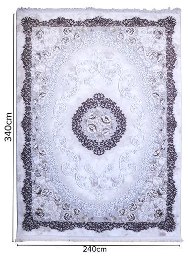 (240x340)cm Timeless Allure of French Wool Thread Carpet - Beige