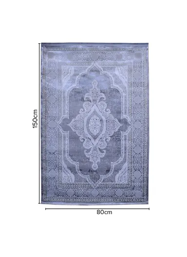 (80x150)cm Timeless Beauty Of French Silk Thread Carpet - Grey