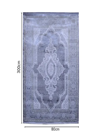 (80x300)cm Timeless Beauty Of French Silk Thread Carpet - Grey