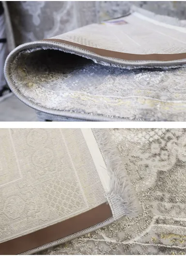 (100x300)cm Timeless Beauty Of French Silk Thread Carpet - Grey