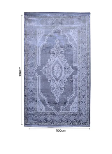 (100x300)cm Timeless Beauty Of French Silk Thread Carpet - Grey