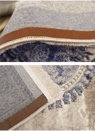 (160x230)cm Timeless Allure of French Wool Thread Carpet - Beige/Blue