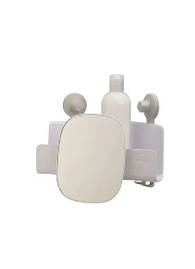 Plastic EasyStore Corner Shower Shelf With Removable Acrylic Mirror (D18 x W26.5 x H22)cm