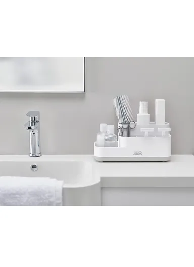 Plastic EasyStore Bathroom Storage Organizer Caddy Countertop (L11.6 x W24.9 x H11.9)cm