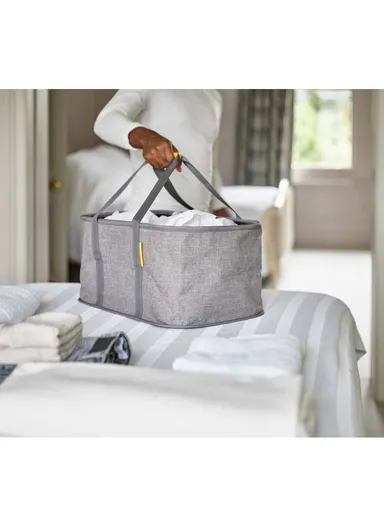 35L Fabric Compact Laundery Basket With Handles