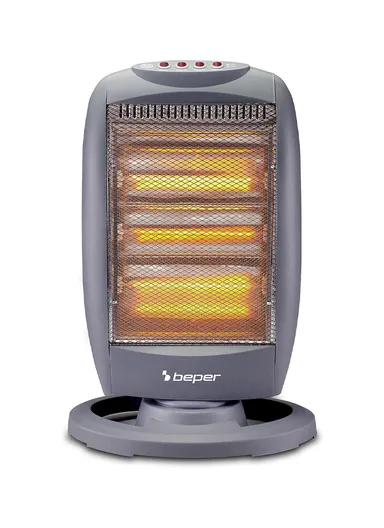 1200W Plastic &amp; Metal Halogen Radiant Panel Heater P203PAN010 (D21.2 x W32.1 x H48)cm