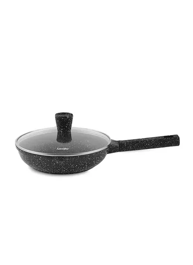 22cm 1.1L Wear-Resistant Non-Stick Granite Fry Pan With Lid SF-1123-22 (D22 x H5)cm
