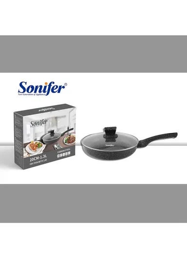 20CM 1.3L Wear-Resistant Non-Stick Granite Fry Pan with Lid SF-1130-20 (D20 x H7) cm