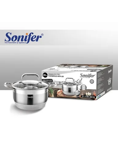 24cm 6.5L Wear-Resistant Stainless steel Casserole SF-1140 (D24 x H14)cm