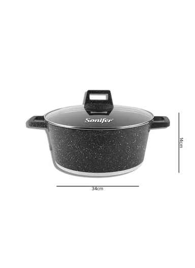34cm 9.5L Wear-Resistant Non-Stick Granite Casserole SF-1127 (D34 x H14)cm