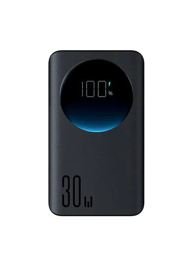 10000mAh 30W Portable Power Bank With USB to Type-C Cable JR-PBF01 (L11 x W6.4 x H2.5)cm - Black