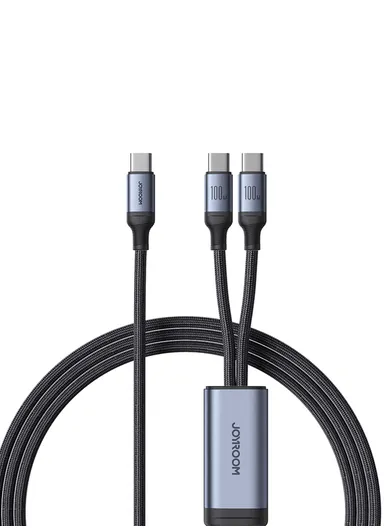 1.5m 100W 2-in-1 Type-C to Type-C*2 Speedy Series Fast Charging Cable Nylon Braided SA21-1T2