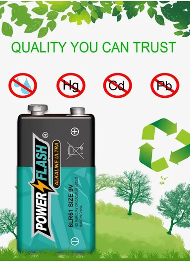 9V Alkaline Battery PF 9V-ALK-1B