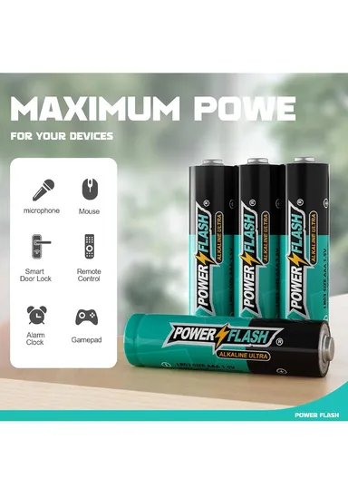 4 Pcs 1.5V AAA Heavy Duty Batteries PF AAA-HD-4B