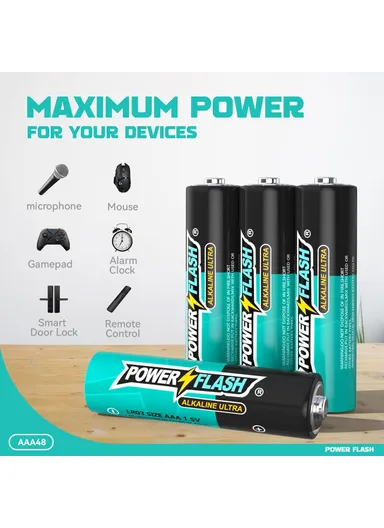 4 Pcs 1.5V AA Alkaline Batteries PF AA-ALK-4B