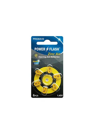 6 Pcs 1.45V A10 Zinc Air Batteries PR536
