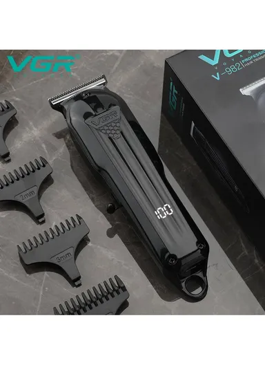 600mAh Precision T-Blade Hair Trimmer with LED Display &amp; Low-Noise Motor Design V-982