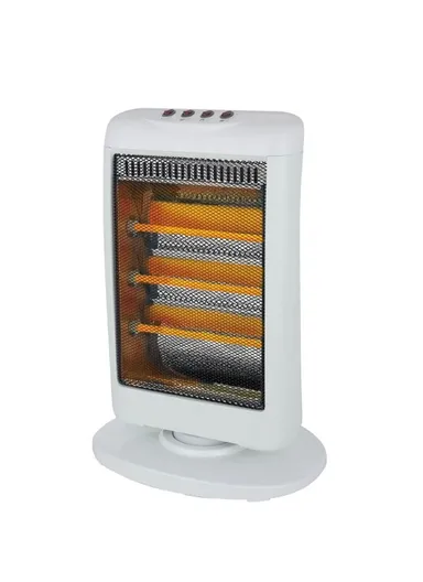 1200W Plastic &amp; Metal  Low Energy Electric Heater With 3 Power Levels &amp; 90° Oscillating Base ns12-13c1 (D16.5 x W33.5 x H55.5)cm