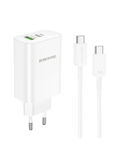 Flame Retardant PC Wall Charger Sunlight PD65W EU Set With USB--C100W Cable BN10 (L2.8 x W4.6 x H9.8)cm