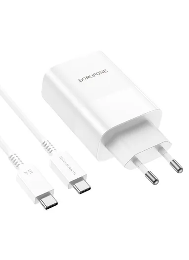 Flame Retardant PC Wall Charger Sunlight PD65W EU Set With USB--C100W Cable BN10 (L2.8 x W4.6 x H9.8)cm