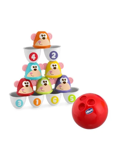 18m-5years 6 Pcs Soft Plastic Monkey Strike Bowling Set With Detachable Pins 5228